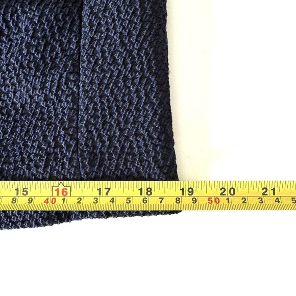 MM.LaFleur Women The Susanna Sheath Dress in Italian Pebble Jacquard Navy - Picture 9 of 13